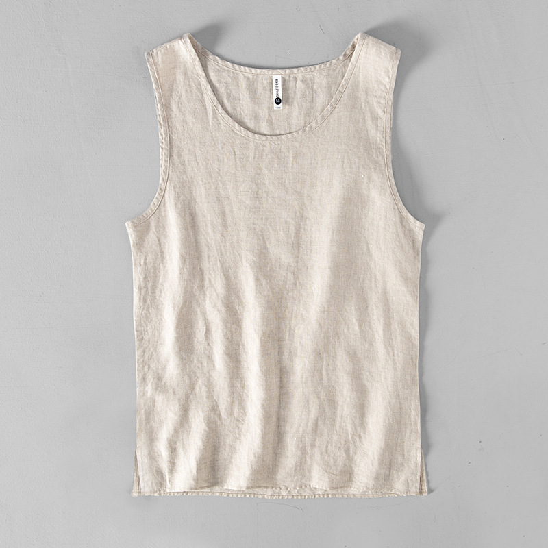 t shirt linen vest men's summer cool thin large size beach loose hip hop cut sleeve cotton sleeveless cantilevered, White;black 
t shirt linen vest men's summer cool thin large size beach loose hip hop cut sleeve cotton sleeveless cantilevered, White;black