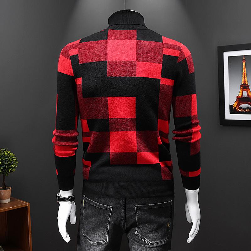 Men's Sweaters Warm Thickening Turtleneck Men Mixed Color Jacquard Sweater Fashion Casual Pullover Autumn Winter Males Slim Fit Knitting Top, White;black
Men's Sweaters Warm Thickening Turtleneck Men Mixed Color Jacquard Sweater Fashion Casual Pullover Autumn Winter Males Slim Fit Knitting Top, White;black