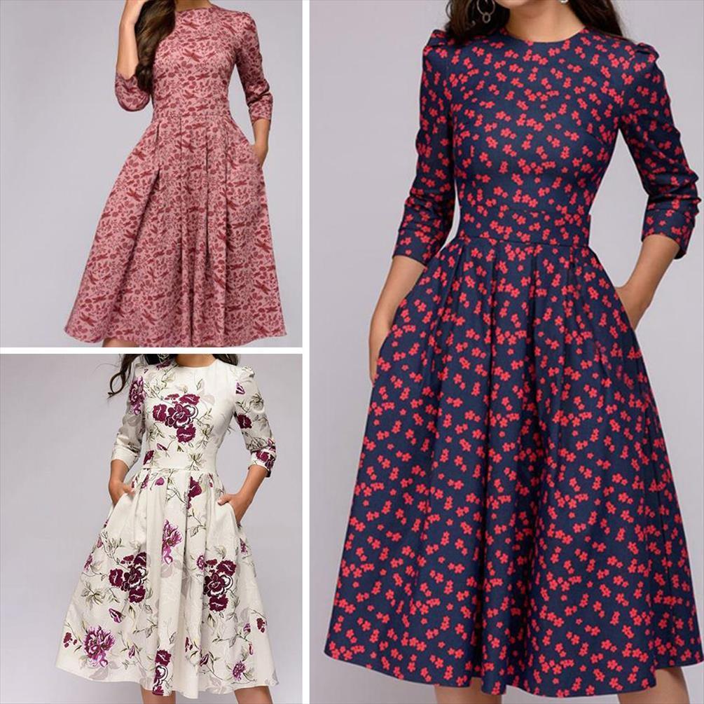 fashion elegant floral print 3 womens dresses 4 sleeve round neck a line slim fit ruched evening party plus size, Black;gray
fashion elegant floral print 3 womens dresses 4 sleeve round neck a line slim fit ruched evening party plus size, Black;gray