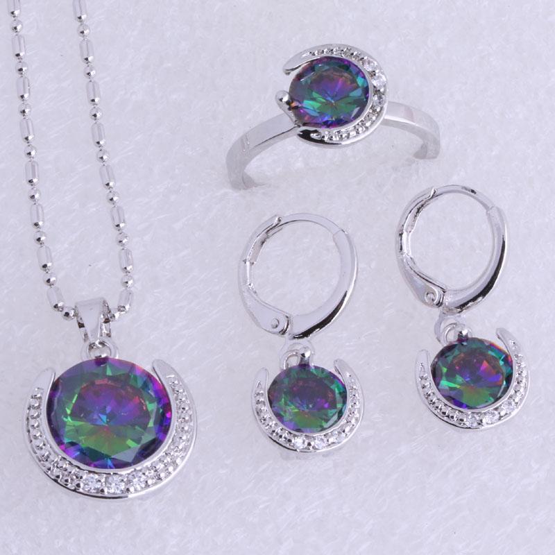 Earrings & Necklace Love Monologue Charming Moon Multicolour Mystic Crystal Silver Color Pendant Drop Rings Jewelry Sets SH0222, As pic
Earrings & Necklace Love Monologue Charming Moon Multicolour Mystic Crystal Silver Color Pendant Drop Rings Jewelry Sets SH0222, As pic