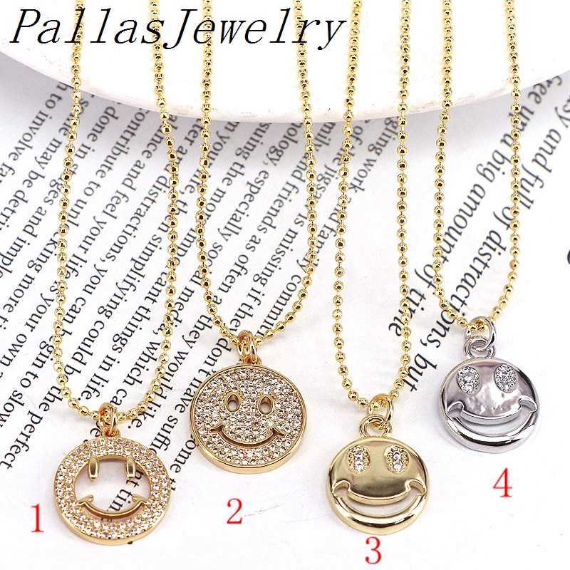 10Pcs 2021 ing CZ Micro Pave Smiley Face Pendant Gold Chain Charm Necklace for Women Men Jewelry
10Pcs 2021 ing CZ Micro Pave Smiley Face Pendant Gold Chain Charm Necklace for Women Men Jewelry