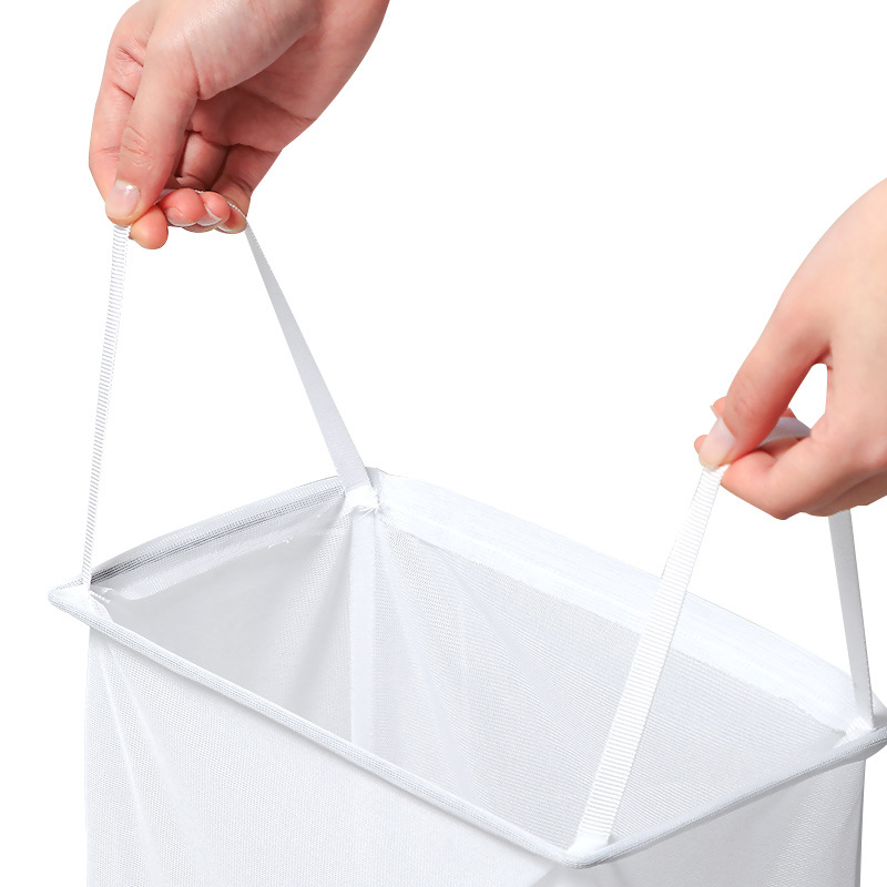 Wall Hanging Laundry Hamper Space Saving Strong Hook Clothes Toy Storage Bag Home Closet Organizer Collapsible Laundry Basket