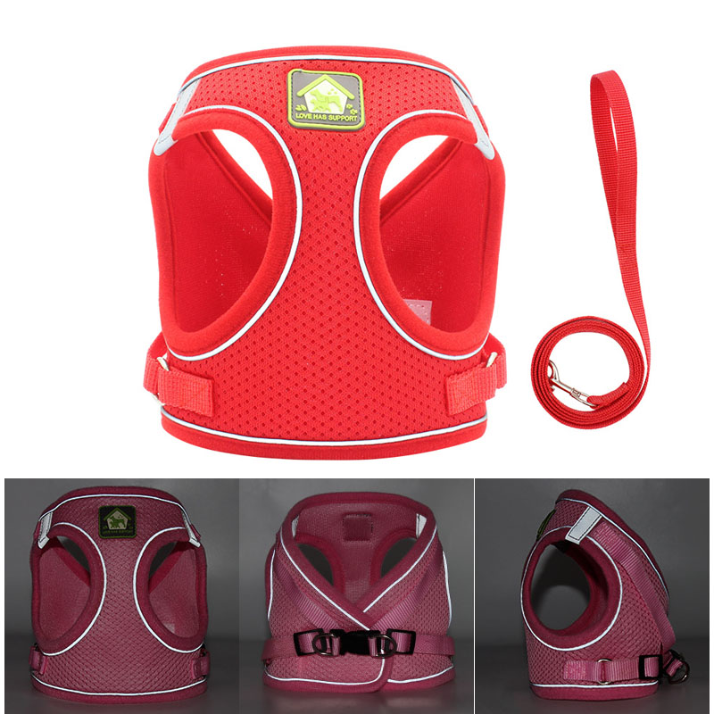 Reflect Light Breathable Harnesses Leash Set Adjustable Waistcoat Mesh Dog Collar pet dogs Supplies will and sandy black blue red
Reflect Light Breathable Harnesses Leash Set Adjustable Waistcoat Mesh Dog Collar pet dogs Supplies will and sandy black blue red