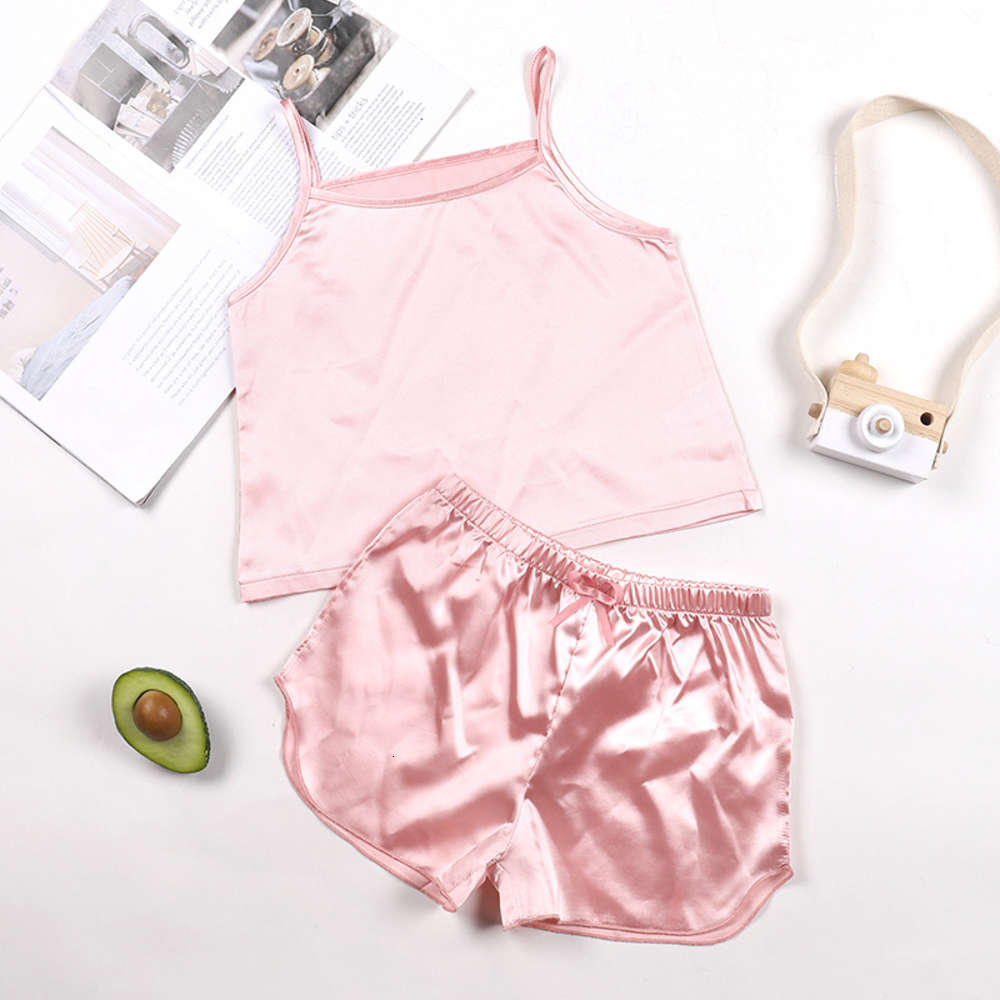 Boys and girls suits Girls' suspender shorts suit children's ice silk fashion pajamas little girl's foreign style small vest, White
Boys and girls suits Girls' suspender shorts suit children's ice silk fashion pajamas little girl's foreign style small vest, White