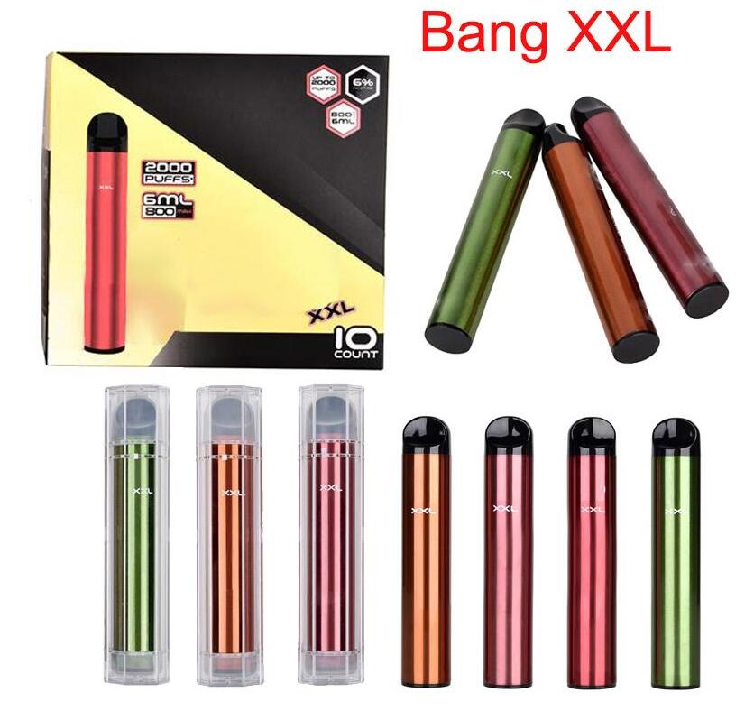 Bang XXL Electronic Cigarettes Disposable E-cigarettes Device 800mAh Power Battery Pre-filled 6ml Pod 2000 Puffs XXtra Kits Vape Empty Pen V
Bang XXL Electronic Cigarettes Disposable E-cigarettes Device 800mAh Power Battery Pre-filled 6ml Pod 2000 Puffs XXtra Kits Vape Empty Pen V