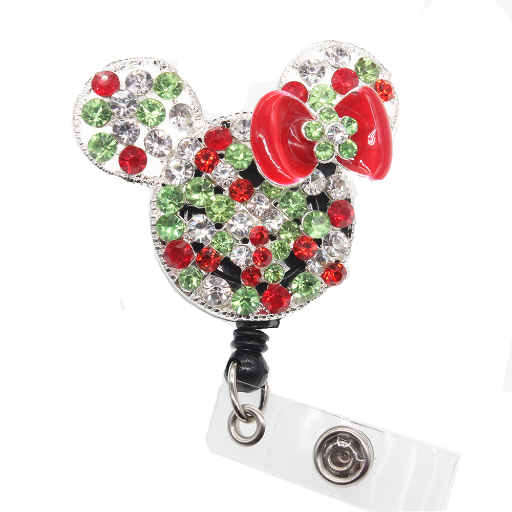 20 pcs/lot Fashion Key Rings Style Cute Animal Retractable Card Holder Nurse Doctor Teacher Office Supply ID Working Accessories