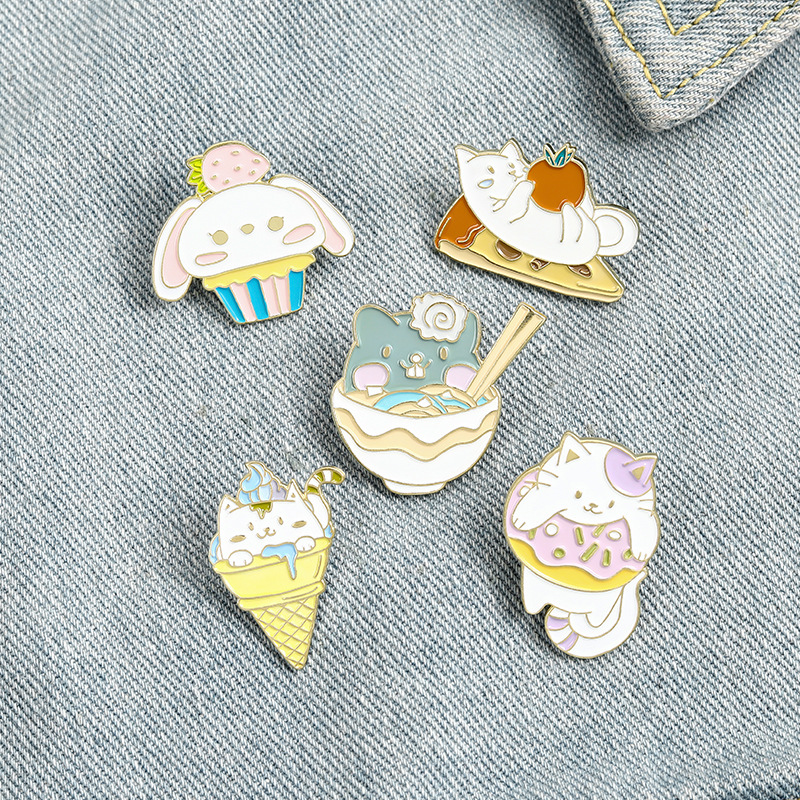 Cartoon Donut Cat Alloy Brooches Lovely Pizza Cone Cake Pins Clothing Anti Light Button Badge For Children Backpack Animal Pin
Cartoon Donut Cat Alloy Brooches Lovely Pizza Cone Cake Pins Clothing Anti Light Button Badge For Children Backpack Animal Pin
