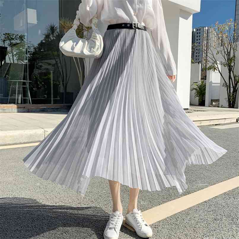 Casual Women's Skirts Spring/Summer Cover High Waist Mesh Pleated A-line 210520, Black
Casual Women's Skirts Spring/Summer Cover High Waist Mesh Pleated A-line 210520, Black