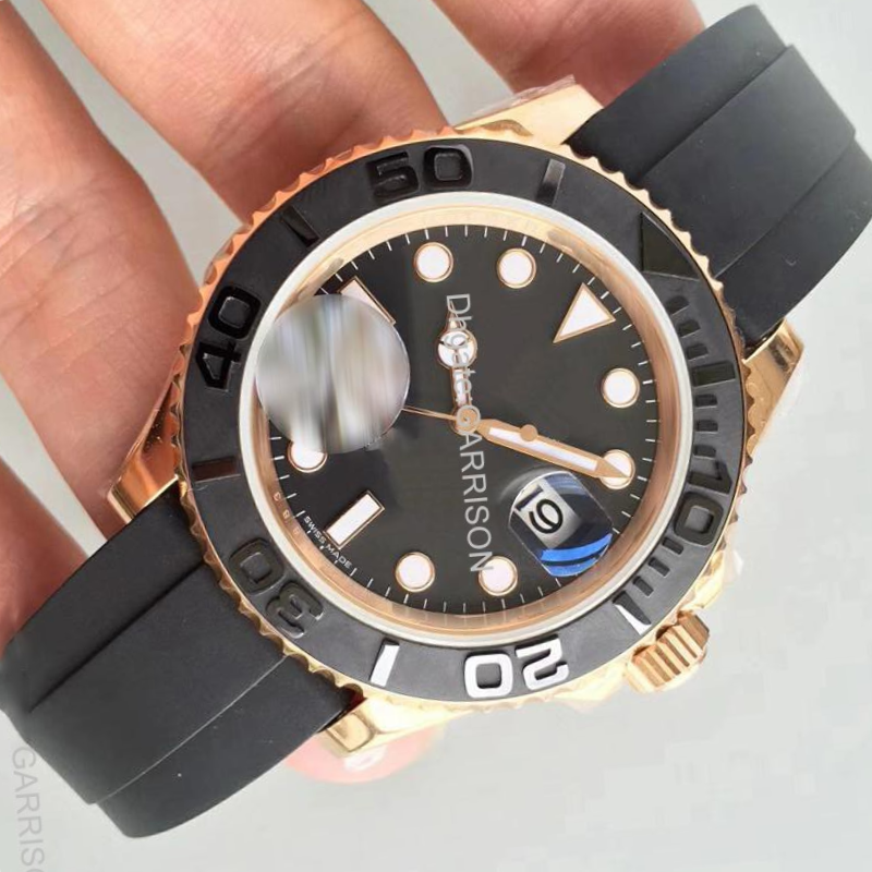 Mechanical Mens Watch Automatic Movement 40mm Case with Rubber Strap Wristwatches Yacht Master Watch Top Quality Wholesale, Black
Mechanical Mens Watch Automatic Movement 40mm Case with Rubber Strap Wristwatches Yacht Master Watch Top Quality Wholesale, Black