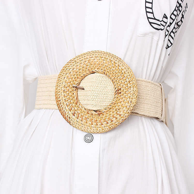 Wooden Buckle Dress Belt For Women Casual Female Braided Wide Strap Female Designer Woven Girls Elastic PP Straw Belts BZ339 P0817, Black
Wooden Buckle Dress Belt For Women Casual Female Braided Wide Strap Female Designer Woven Girls Elastic PP Straw Belts BZ339 P0817, Black