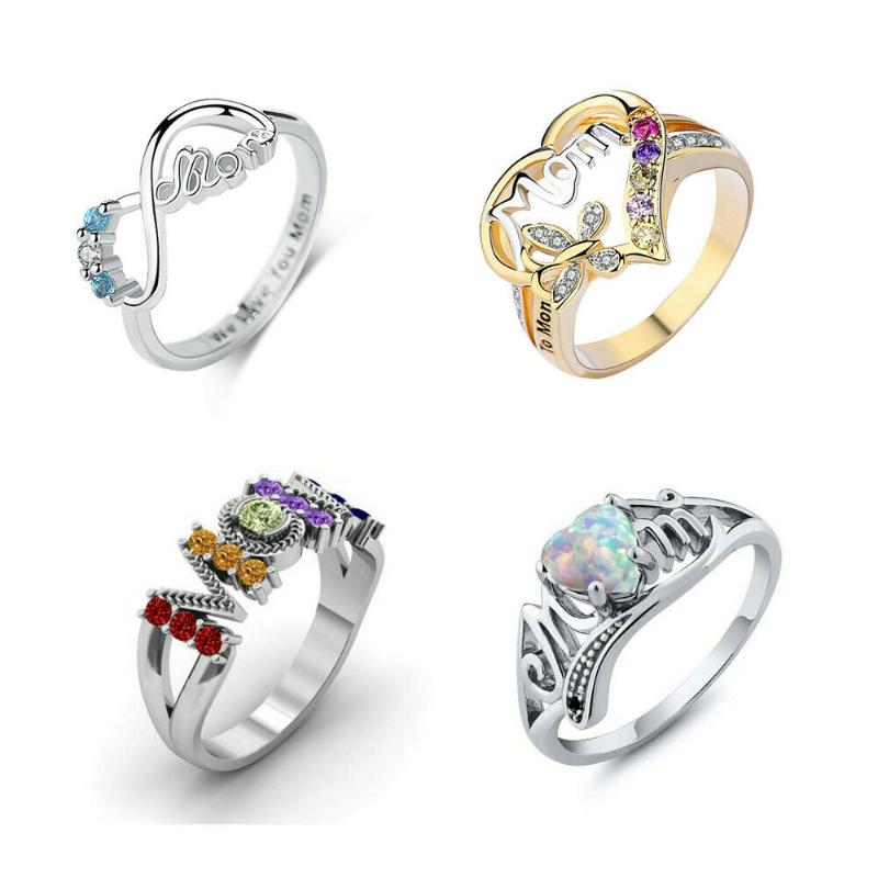 Cluster Rings Fashion Heart Love MOM Women Jewelry For Birthday Mother's Day Gift Ring
Cluster Rings Fashion Heart Love MOM Women Jewelry For Birthday Mother's Day Gift Ring