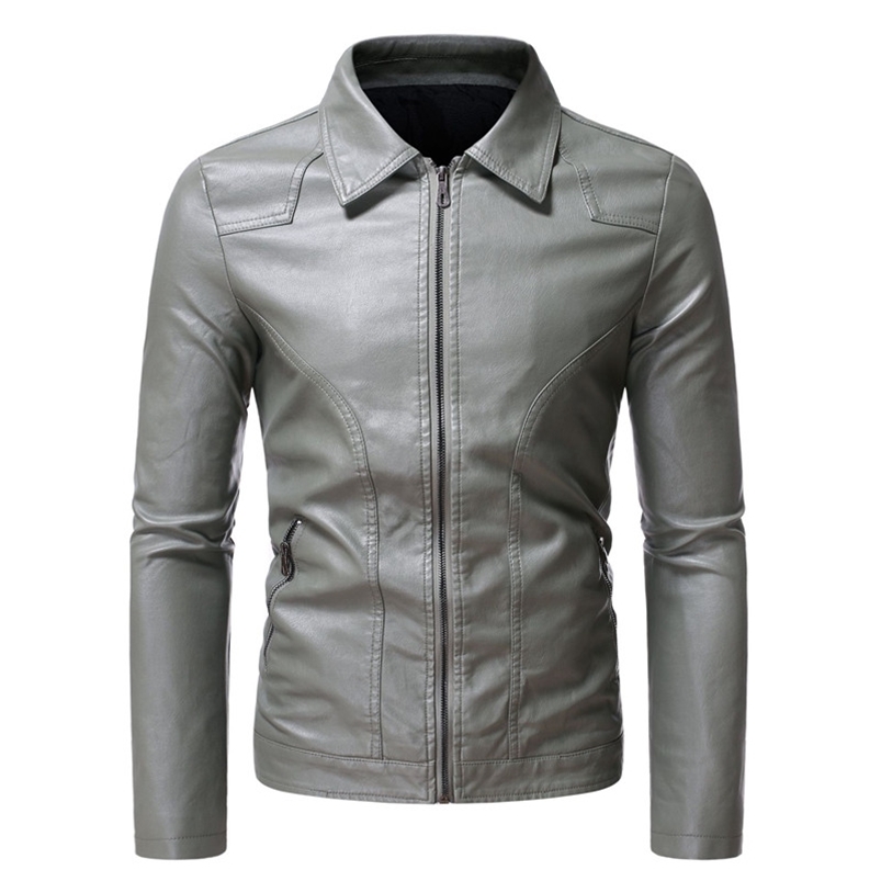Causal Vintage Leather Jacket Coat Men Outfit Design Motor Biker Zip Pocket PU Leather Jacket business simple men clothing 211111, Light green
Causal Vintage Leather Jacket Coat Men Outfit Design Motor Biker Zip Pocket PU Leather Jacket business simple men clothing 211111, Light green