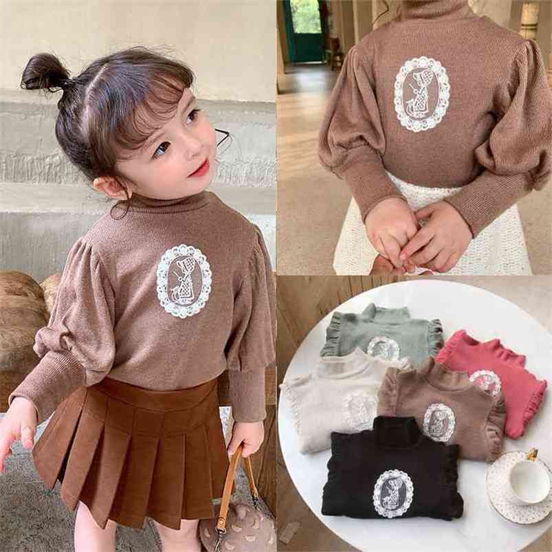 Gooporson Winter Fleece Warm Tops Kids Clothes Lace Cartoon Long Sleee Shirt Little Girls Christmas Costume Children Outfits 210715