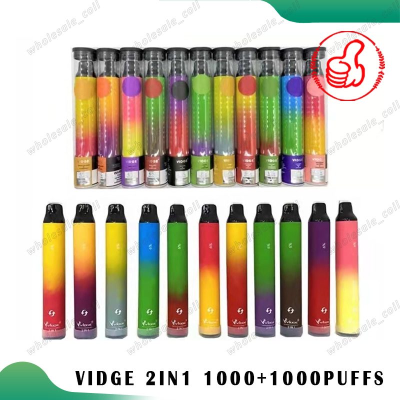 Authentic VIDGE 2 In 1 Disposable Vape Pen Pod Device E Cigarette 950mAh 3ml+3ml Pre-filled 2000 puffs PK puff bars Plus Bang XXL Air Bar
Authentic VIDGE 2 In 1 Disposable Vape Pen Pod Device E Cigarette 950mAh 3ml+3ml Pre-filled 2000 puffs PK puff bars Plus Bang XXL Air Bar