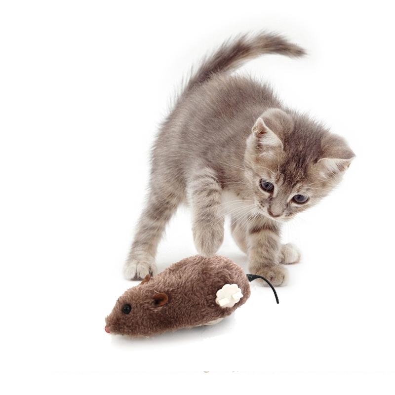 Cat Toys Wireless Winding Mechanism Clockwork Mouse Dog Pet Kitten Puppy Mechanical Motion Interactive Trick Playing Plush Rats