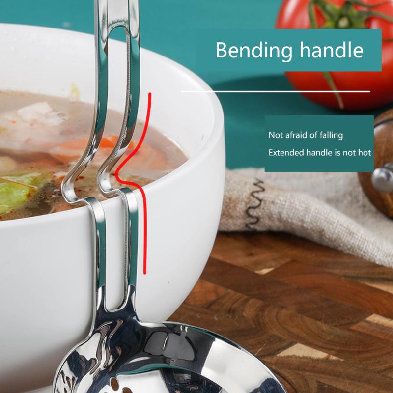 Mini Thicken 304 Stainless Steel Pot Hanging Soup Spoon Scoop Ladle Colander Filter Home Kitchen Gadgets Kitchenware Colanders & Strainers
