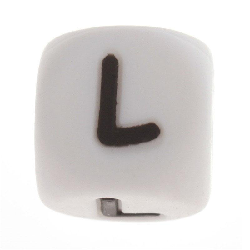 2021 Alphabet Letter Beads 12MM Silicone Baby Teethers Silicon Bites Bpa Free Baby Teething Teether Beads for Necklaces