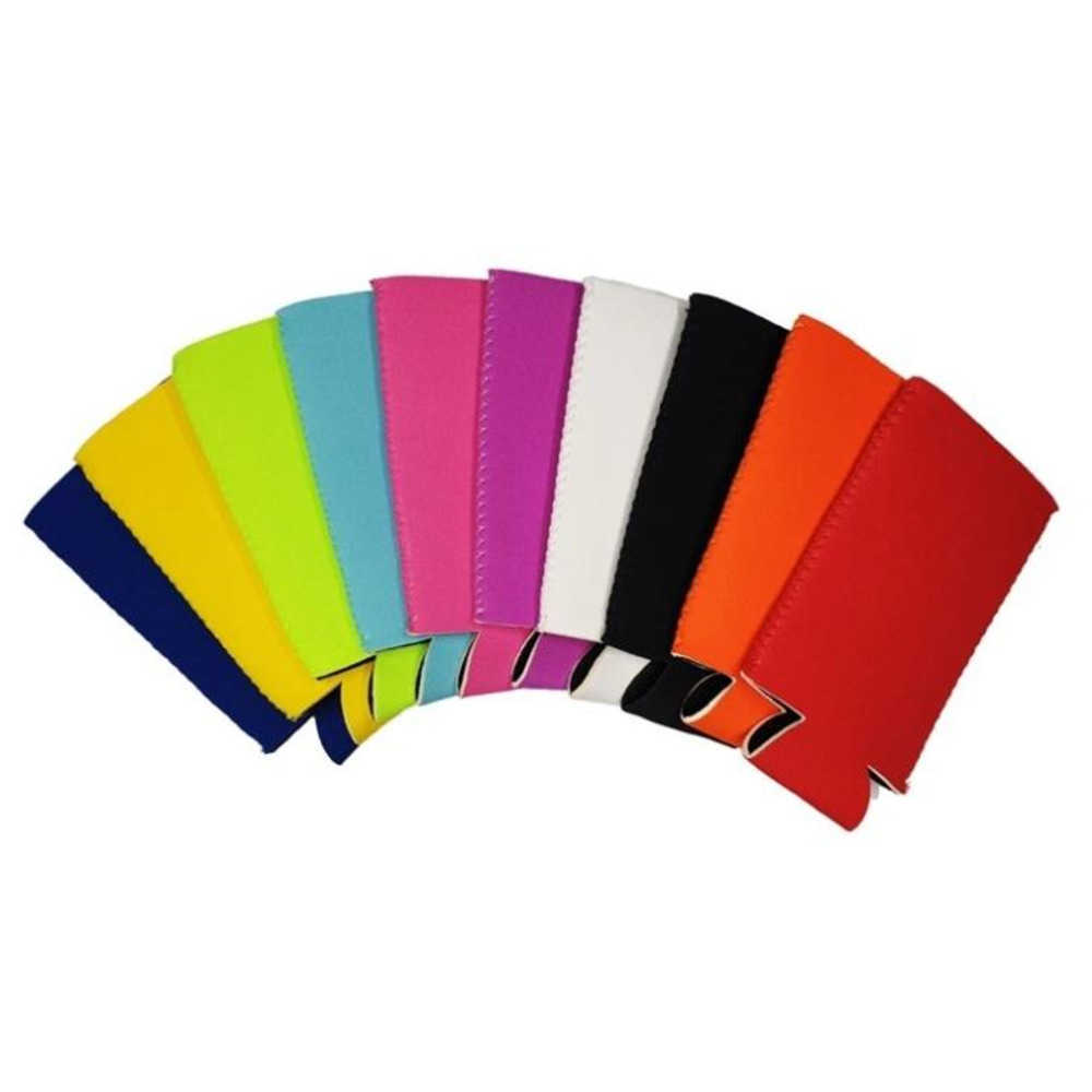 1000Pcs Blank Neoprene Slim Beer Can Cooler Tall Stubby Holder Foldable Stubby Holders Skinny Beer Cooler Bags For 12oz