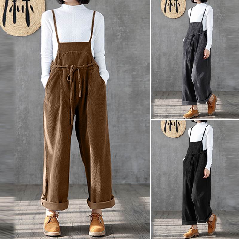 ZANZEA Overalls for Women Long Jumpsuits Lady Elegant Long Pants Playsuit Plus Size Jumpsuit Corduroy Rompers Womens Jumpsuits 7, Black
ZANZEA Overalls for Women Long Jumpsuits Lady Elegant Long Pants Playsuit Plus Size Jumpsuit Corduroy Rompers Womens Jumpsuits 7, Black