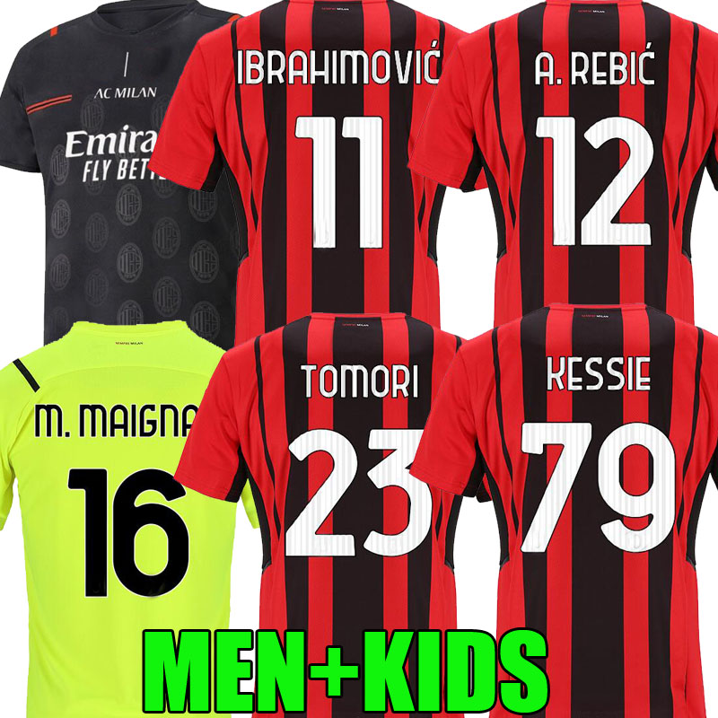 21 22 TOMORI AC Soccer milan jerseys 2021 2022 IBRAHIMOVIC TONALI Mandzukic Kessie M. Maignan Men kid Kits REBIC leao football Training shirts Fans Player Version, Third+patch
21 22 TOMORI AC Soccer milan jerseys 2021 2022 IBRAHIMOVIC TONALI Mandzukic Kessie M. Maignan Men kid Kits REBIC leao football Training shirts Fans Player Version, Third+patch