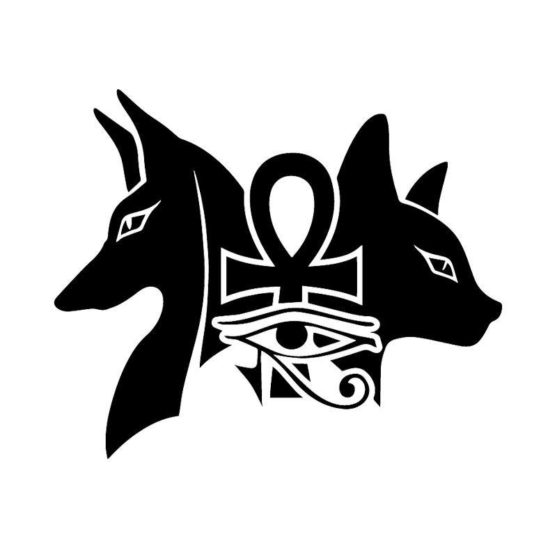 Ancient Egyptian Dogs Bastet Eye of Horus Car Sticker Automobiles Motorcycles Exterior Accessories Vinyl Decals for Honda Lada