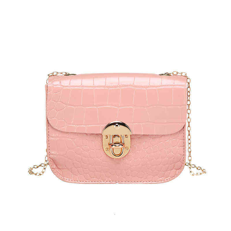 women's French women's crocodile messenger ins MINI SQUARE bag 065