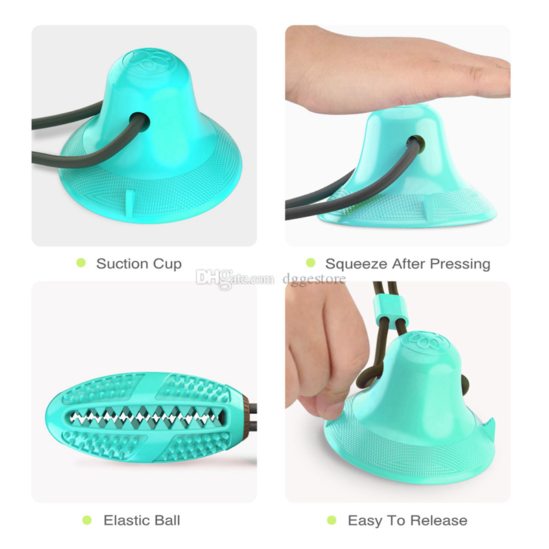Dog Toys for Aggressive Chewers Large Breed Suction Cup Pet Toy Dogs Tug Interactive Doggy Plaything Indestructible Pup Puzzle Bauble Blue H01