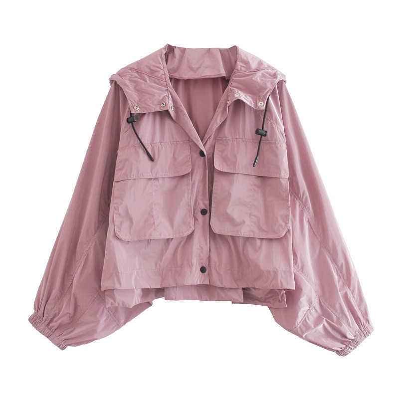 Za Autumn Women Crop Sparkly Jacket Adjustable Drawstring Hood High Collar Coat Front Flap Patch Pocket Outerwear Top 210602, Pink
Za Autumn Women Crop Sparkly Jacket Adjustable Drawstring Hood High Collar Coat Front Flap Patch Pocket Outerwear Top 210602, Pink