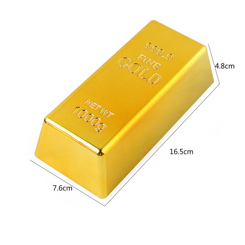 Fake Gold Bar Plastic Golden Home Decor Bullion Bar Simulation Decoration For Movie Props2758987