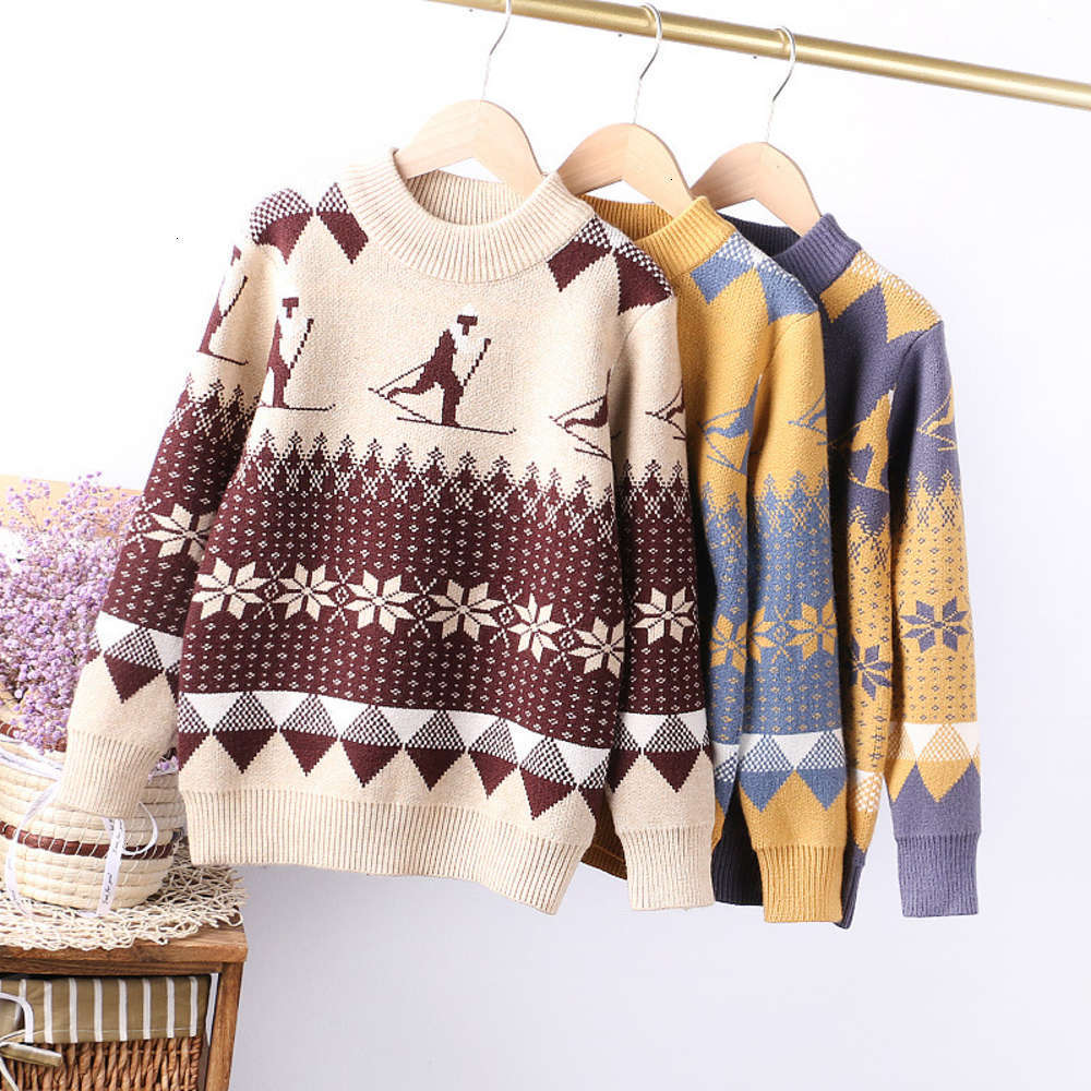 Cardigan Physical shootingboy's winter jacquard color matching Pullover big children's bottomed Sweater, Blue
Cardigan Physical shootingboy's winter jacquard color matching Pullover big children's bottomed Sweater, Blue