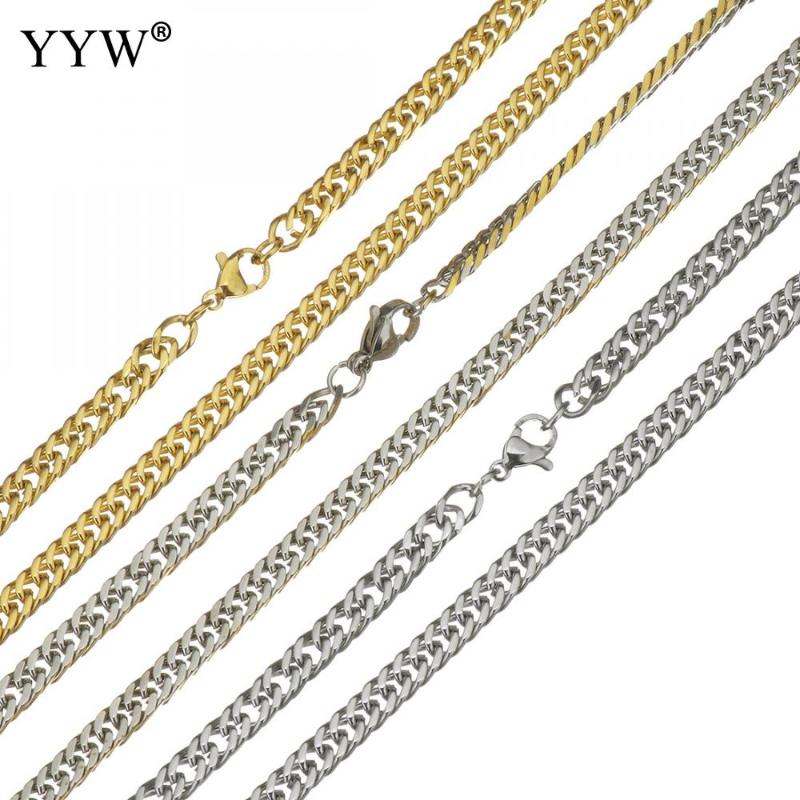 Curb Cuban Mens Necklace Silver Gold Stainless Steel Chain Necklaces For Men Davieslee Fashion Jewelry Basic Chains 4.5mm 21inch
Curb Cuban Mens Necklace Silver Gold Stainless Steel Chain Necklaces For Men Davieslee Fashion Jewelry Basic Chains 4.5mm 21inch