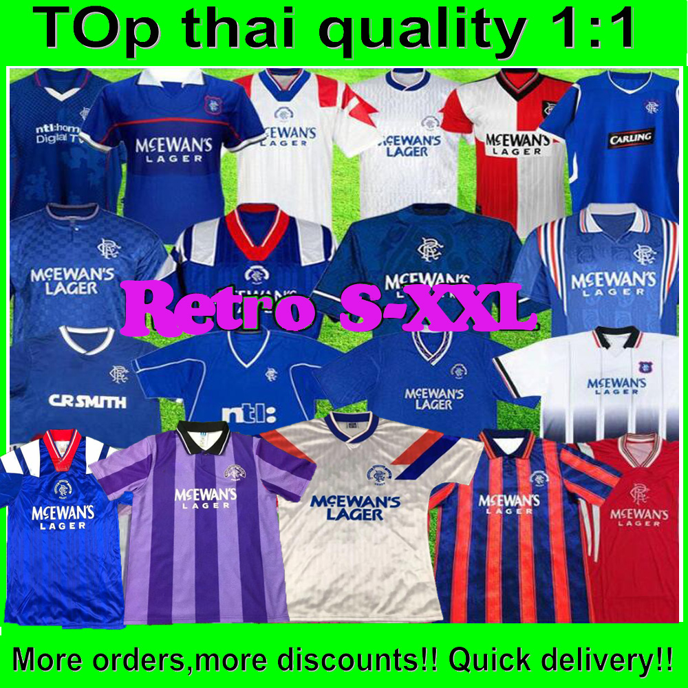 Top thai Retro Glasgow Rangers soccer jerseys 82 83 87 88 90 1992 1994 1995 96 97 99 2000 2002 Vintage kits GASCOIGNE MCCOIST Classic footba, Black;yellow
Top thai Retro Glasgow Rangers soccer jerseys 82 83 87 88 90 1992 1994 1995 96 97 99 2000 2002 Vintage kits GASCOIGNE MCCOIST Classic footba, Black;yellow