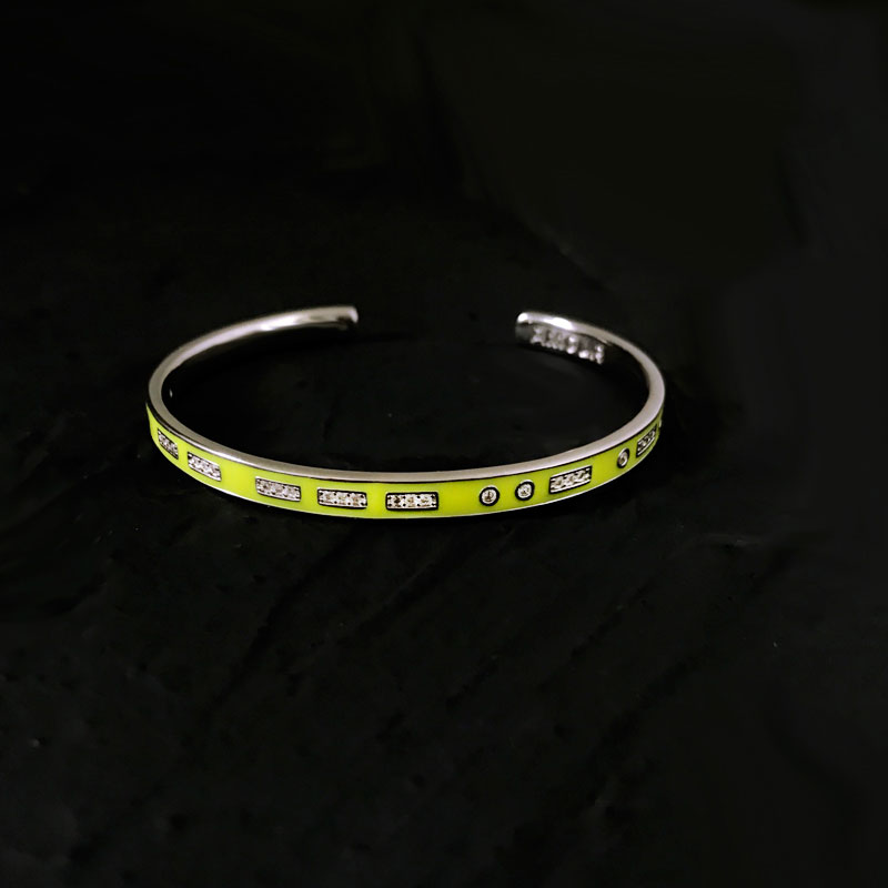 s925 sterling silver bangle fluorescent morse code bracelet couple personality trend neutral fashion luxury brand monaco jewelry gift for gi, Black
s925 sterling silver bangle fluorescent morse code bracelet couple personality trend neutral fashion luxury brand monaco jewelry gift for gi, Black