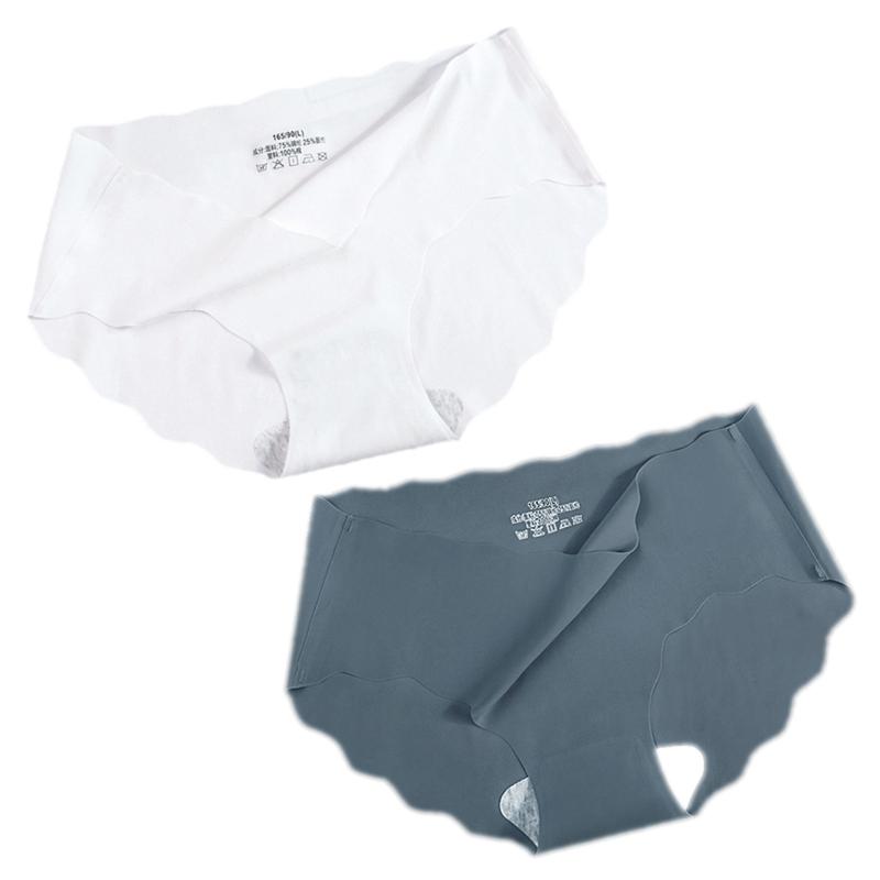 Women's Panties 2X Ice Silk Seamless Mid-Waist Pure Cotton Sexy Hip-Lifting Briefs L Size White/Gray
Women's Panties 2X Ice Silk Seamless Mid-Waist Pure Cotton Sexy Hip-Lifting Briefs L Size White/Gray
