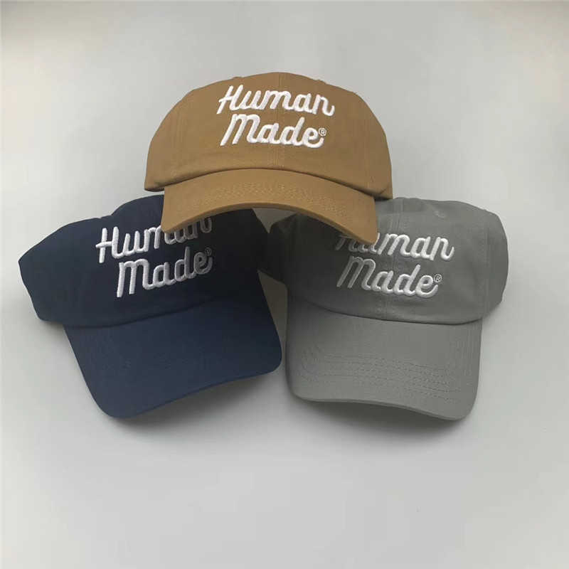 Embroidery HUMAN MADE Hat Caps Men Women Top version Baseball Cap Skateboard HUMAN MADE Caps Q0911