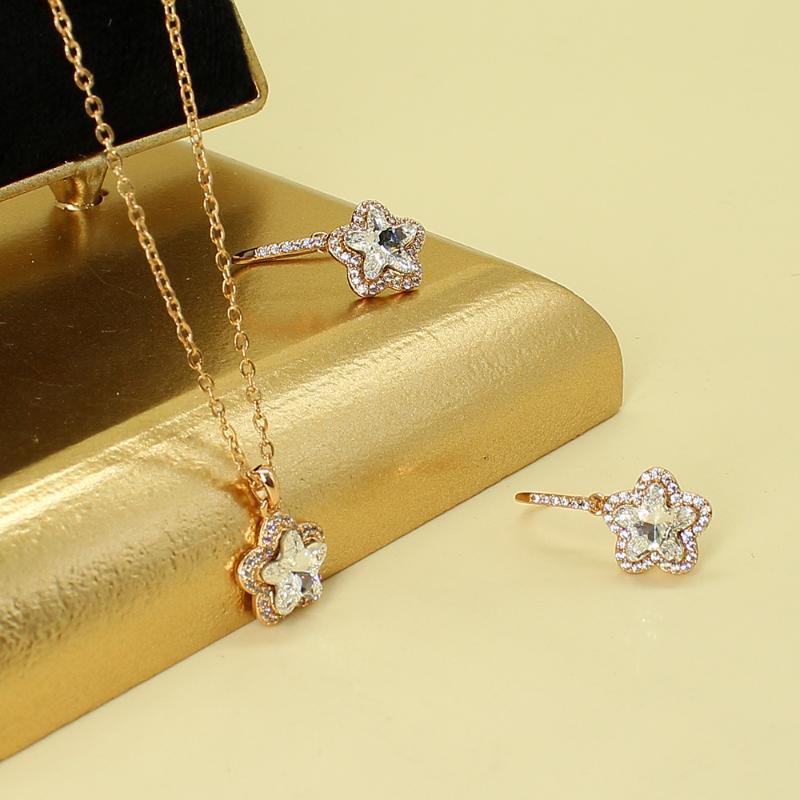 Earrings & Necklace White Flower Design Luxury Crystal Drop Sets For Women Wedding Bridal Trendy Zircon Jewelry Set, Silver
Earrings & Necklace White Flower Design Luxury Crystal Drop Sets For Women Wedding Bridal Trendy Zircon Jewelry Set, Silver