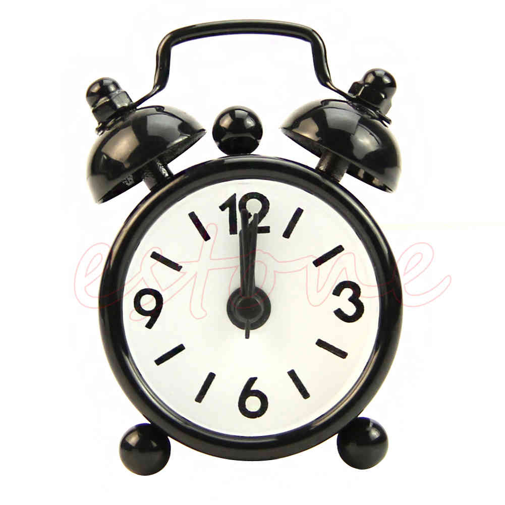 Fashion Beautiful Cartoon Tile Number Round Table Alarm clock for Kid Home Decor