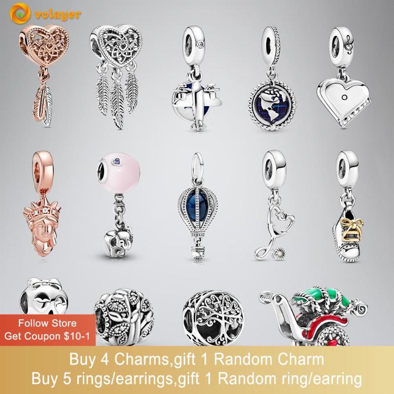 Other Volayer 925 Sterling Silver Beads Heart Feathers Dreamcatcher Traditional Rickshaw Charms Fit Original Bracelets
Other Volayer 925 Sterling Silver Beads Heart Feathers Dreamcatcher Traditional Rickshaw Charms Fit Original Bracelets