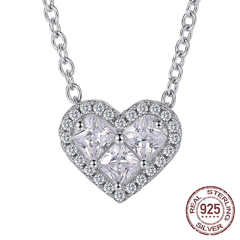 Luxury Women 925 Sterling Silver Cubic Zircon Necklace Pendant Sets Romantic Heart Design Gift Jewelry Wedding Necklaces XDZ076
Luxury Women 925 Sterling Silver Cubic Zircon Necklace Pendant Sets Romantic Heart Design Gift Jewelry Wedding Necklaces XDZ076