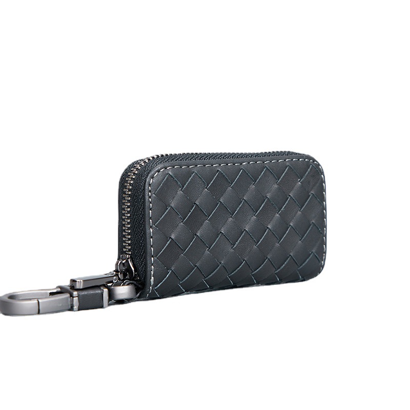Genuine Leather Car Key Men Women Wallets Zipper Keys Case Bag Men Card Money Holder Business Housekeeper Keychain Cover