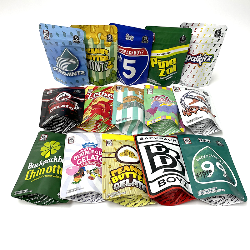 Empty Smell Proof bags 15 Designs 3.5g Backpack boyz with sticker Gorilla Glue Zkittlez BB packaging mylar bag
Empty Smell Proof bags 15 Designs 3.5g Backpack boyz with sticker Gorilla Glue Zkittlez BB packaging mylar bag