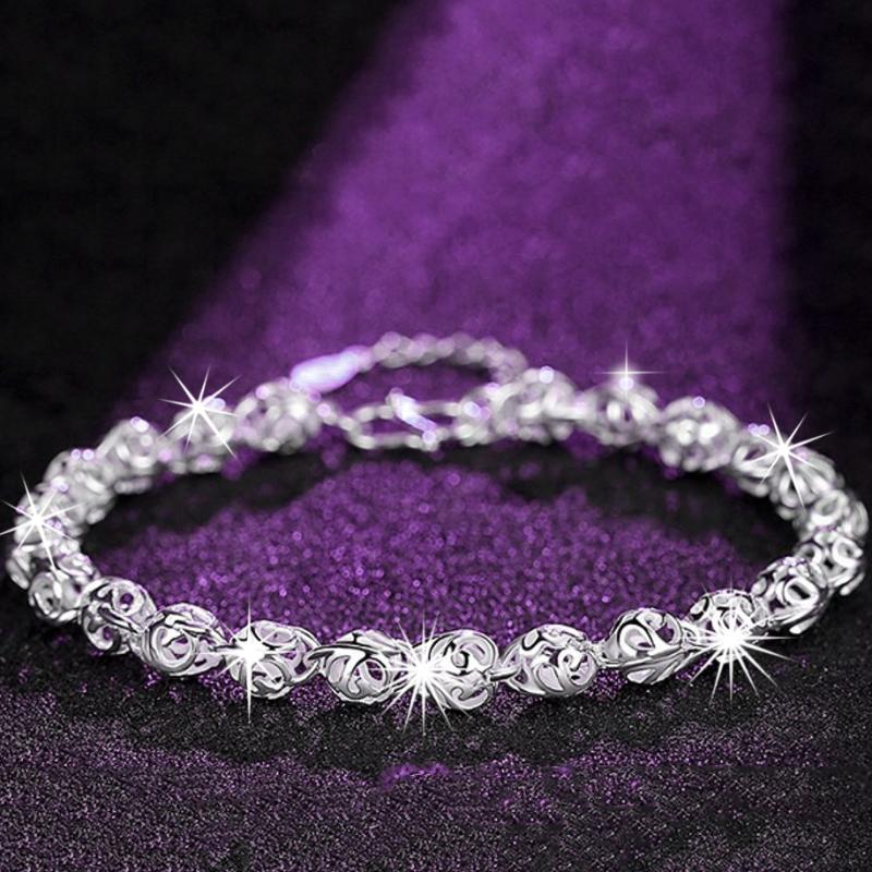 Beaded, Strands Crystal Zircon Balls Hollow Silver Plated Bracelet Beads Bangle Bracelets Women ChainsLady Adjustable Bangles Rhinestone Jew
Beaded, Strands Crystal Zircon Balls Hollow Silver Plated Bracelet Beads Bangle Bracelets Women ChainsLady Adjustable Bangles Rhinestone Jew