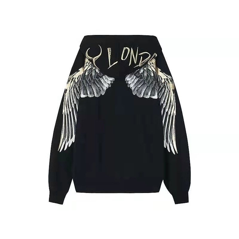 2021 spring trendy sweater Eagle embroidery bronzing print coat cardigan and women's lovers' student wear, Black
2021 spring trendy sweater Eagle embroidery bronzing print coat cardigan and women's lovers' student wear, Black