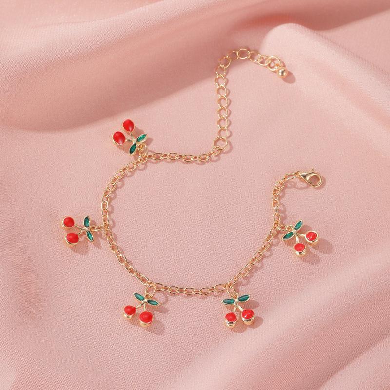 Charm Bracelets 2021 Simple Sweet Girls Alloy Bracelet Korean Niche Design Sense Fruit Small Cherry Pendant, Golden;silver
Charm Bracelets 2021 Simple Sweet Girls Alloy Bracelet Korean Niche Design Sense Fruit Small Cherry Pendant, Golden;silver