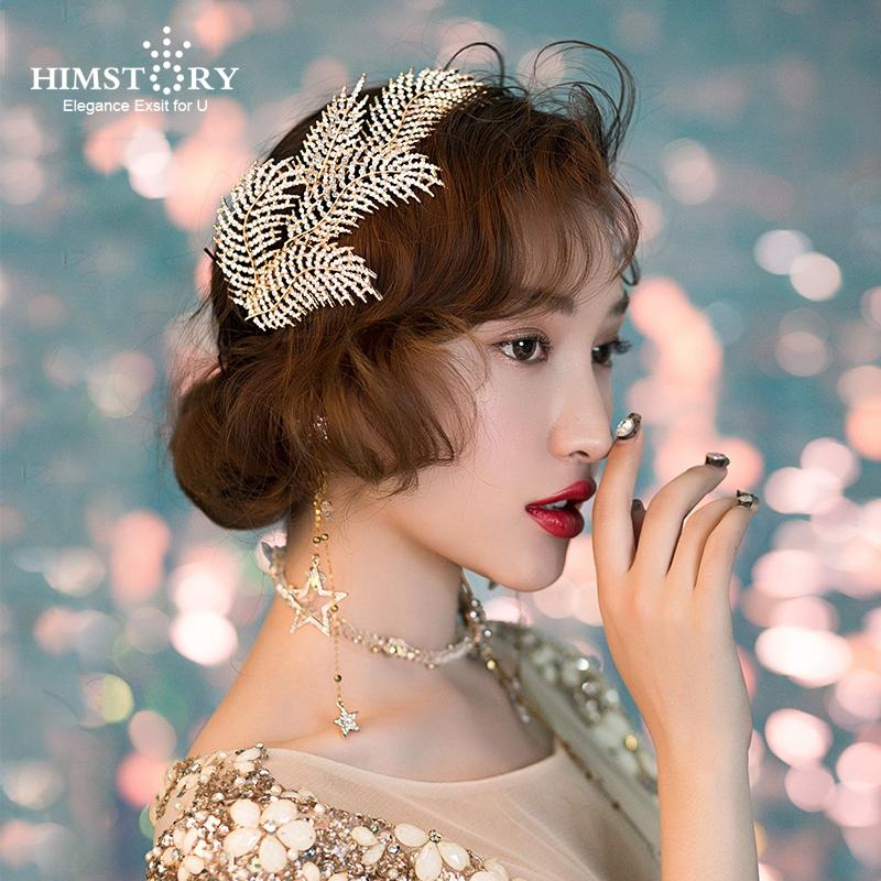 Hair Clips & Barrettes Himstory Fashion Wedding Jewelry Full Of Austrian Crystal Feather Comb Bridal Leaf Headpiece Bridemaid Accessories, Golden;silver
Hair Clips & Barrettes Himstory Fashion Wedding Jewelry Full Of Austrian Crystal Feather Comb Bridal Leaf Headpiece Bridemaid Accessories, Golden;silver