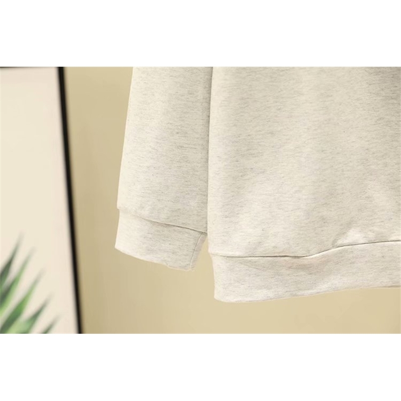 Streetwear Women Cartoon Rabbits Print Hoodies Fashion Ladies O-Neck Tops Causal Female Chic Grey Pullovers 210430