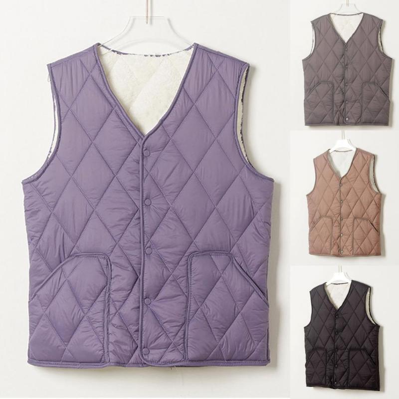 Men's Tank Tops Cold Resistant Menswear Quilted Lining Thickened Waistcoat For Office, Khaki
Men's Tank Tops Cold Resistant Menswear Quilted Lining Thickened Waistcoat For Office, Khaki