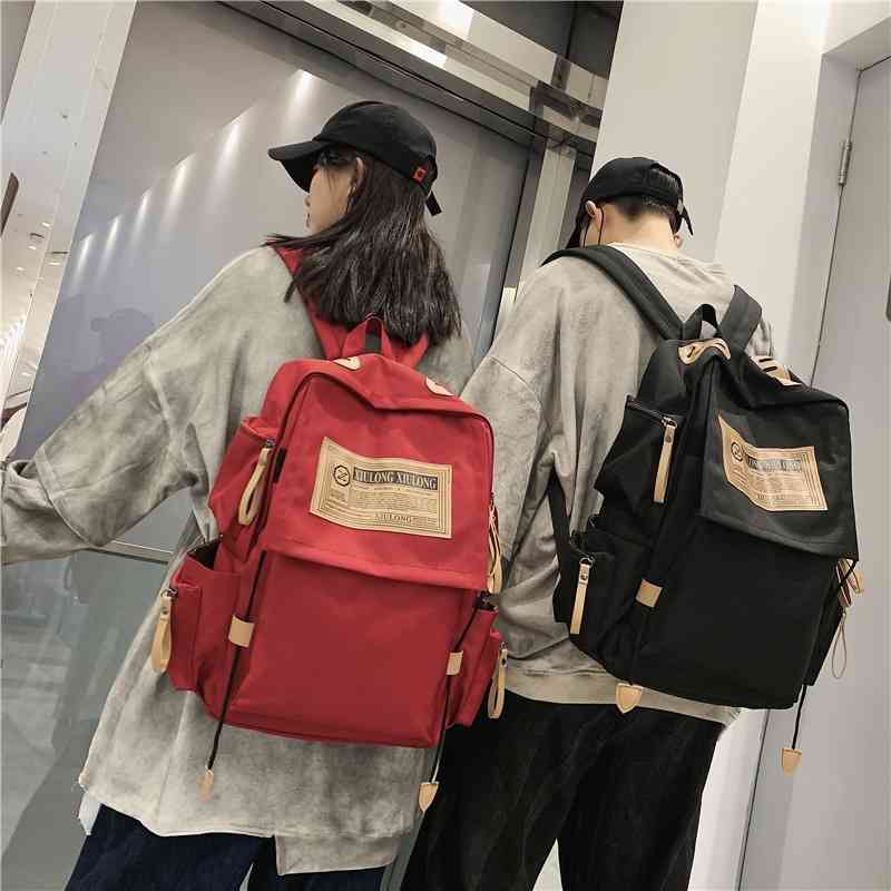 Xiulong campus female fashion junior bag 2021 new Korean high school students computer backpack, Red
Xiulong campus female fashion junior bag 2021 new Korean high school students computer backpack, Red