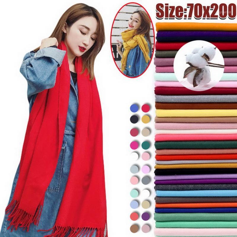 Winter Cashmere Women Scarf Female Scarves Lady Tassel Bandana Solid Shawl Wraps Foulard Tippet, Blue;gray
Winter Cashmere Women Scarf Female Scarves Lady Tassel Bandana Solid Shawl Wraps Foulard Tippet, Blue;gray