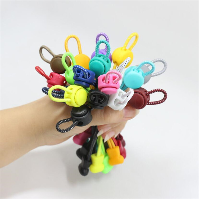 10Pair Sneaker Shoe Elastic No Tie Stretching Lock Lazy laces Quick Rubber Shoelace Shoestrings
